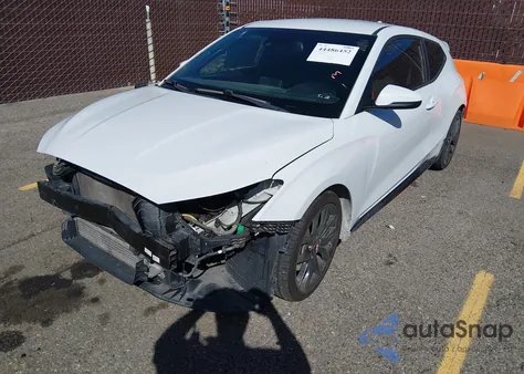 2019 Hyundai Veloster Turbo R-Spec z USA, uszkodzony, nr VIN KMHTH6AB5KU016243